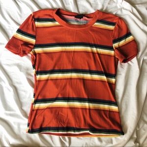 Red Striped Tee- 5 for $25!